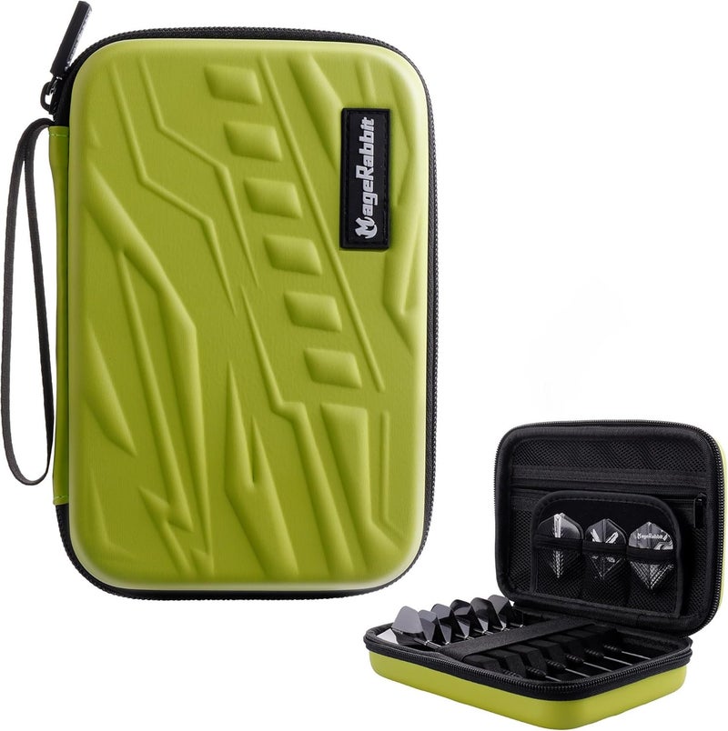 MageRabbit Dart Case for 6 Complete Darts - Wallet Case, Compact Storage for Tips, Shafts and Flights - Portable Dart Accessories Organizer (Green) - Image 1